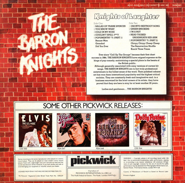 The Barron Knights : Knights Of Laughter (LP)