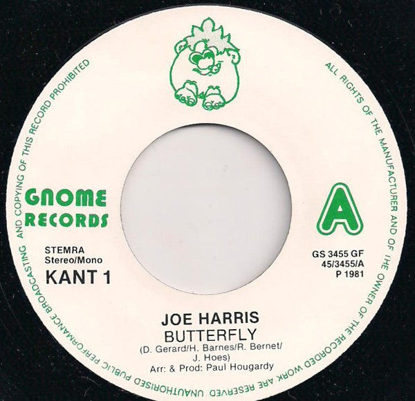 Joe Harris (4) : Butterfly (7", Single)