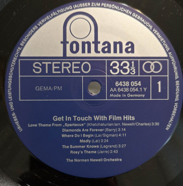 The Norman Newell Orchestra : Get In Touch With Film Hits (LP)