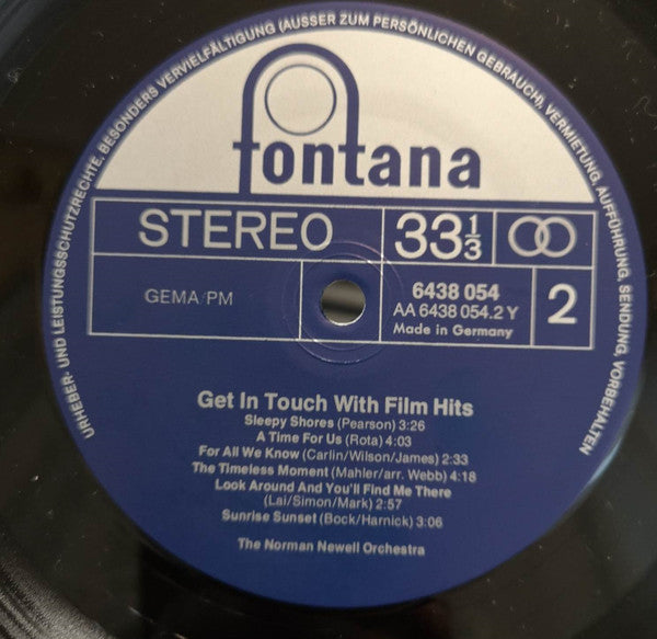 The Norman Newell Orchestra : Get In Touch With Film Hits (LP)