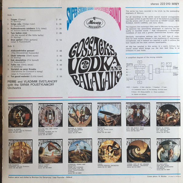Pierre And Vladimir Svetlanoff* With The Sania Poustylnikoff Orchestra : Cossacks, Vodka And Balalaika (LP, Album, RE)