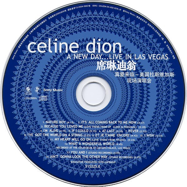 Céline Dion : A New Day... Live In Las Vegas (CD, Album)