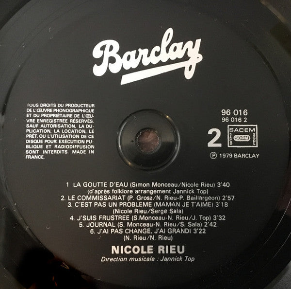 Nicole Rieu : Nicole Rieu (LP, Album)