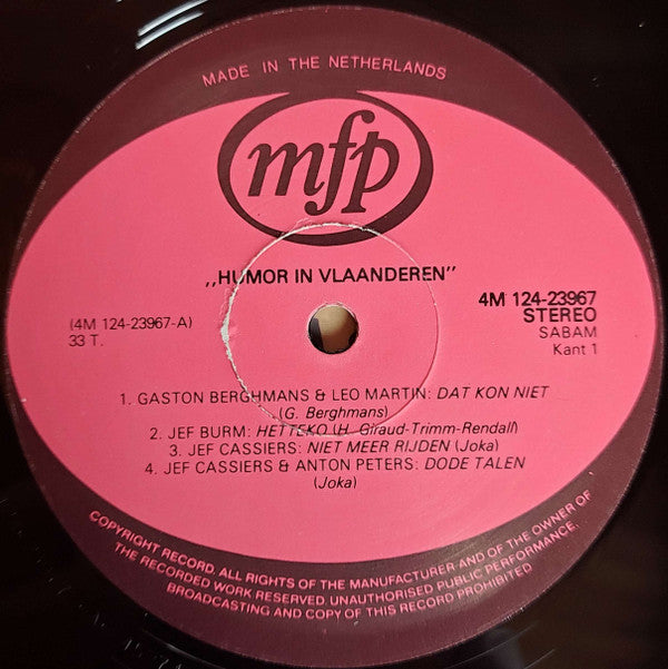 Various : Humor In Vlaanderen (2xLP, Comp, Gat)