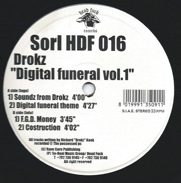 Drokz : Digital Funeral Vol.1 (12")