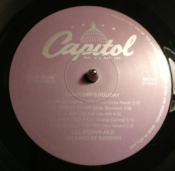 Les Brown And His Band Of Renown : Composer's Holiday (LP, Album, Mono, RE)