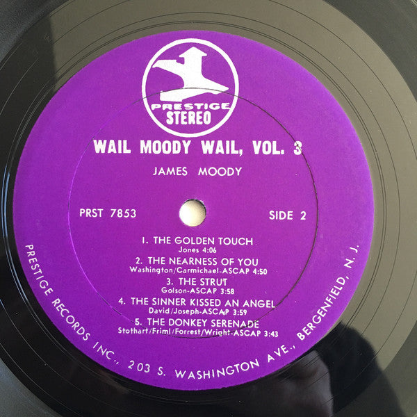 James Moody : Wail Moody, Wail, Vol. 3 (LP, Album, RE, RM)
