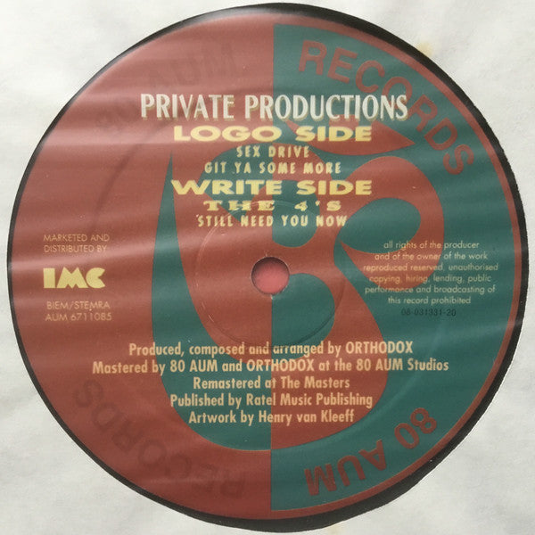 Private Productions : Sex Drive (12")