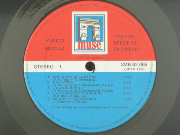 Enrico Macias : Rétrospective Olympia (2xLP, Comp)