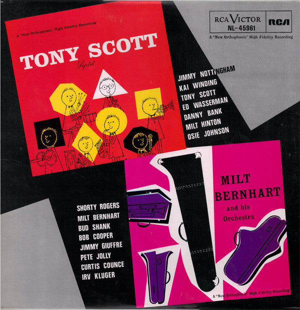 Tony Scott Septet / Milt Bernhart And His Orchestra : Untitled (LP, Comp, RE)