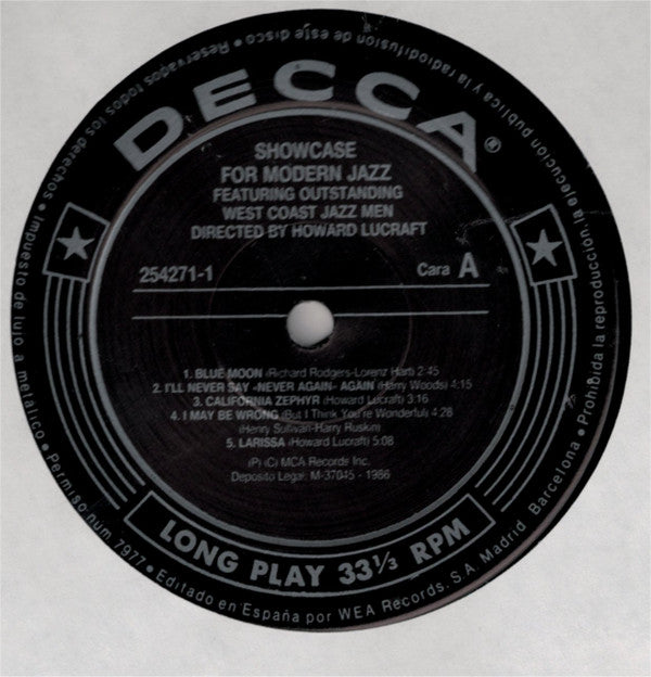 Howard Lucraft : Showcase For Modern Jazz (LP, Comp, RE)