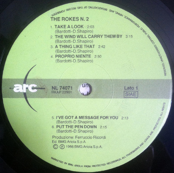 The Rokes : Volume 2° (LP, Album, Mono, RE)