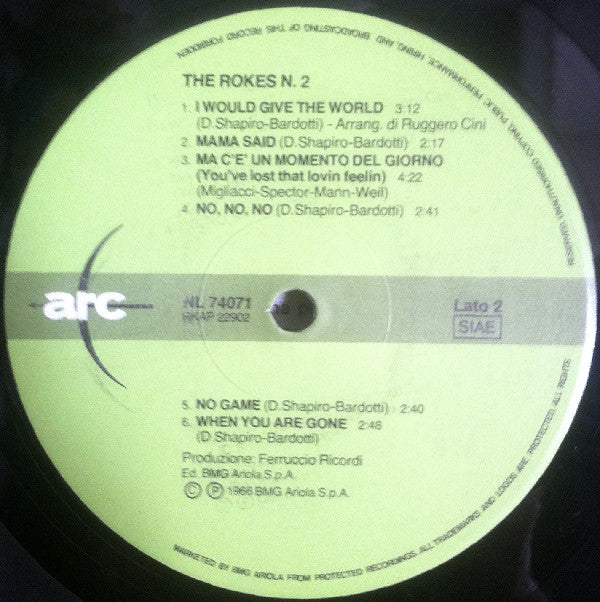 The Rokes : Volume 2° (LP, Album, Mono, RE)