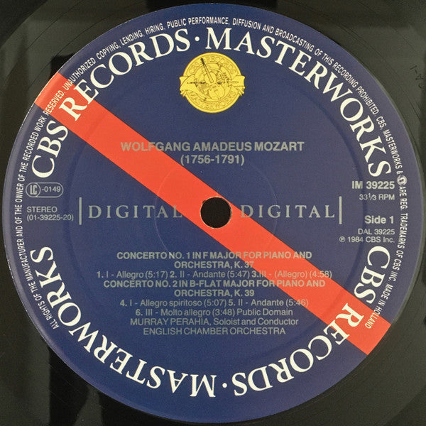 Wolfgang Amadeus Mozart – Murray Perahia ∙ English Chamber Orchestra : Piano Concerti Nos. 1-4, K. 37, 39, 40, 41 (LP, Album)