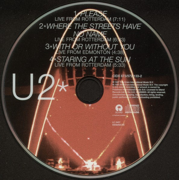 U2 : Please (Popheart Live EP) (CD, EP)
