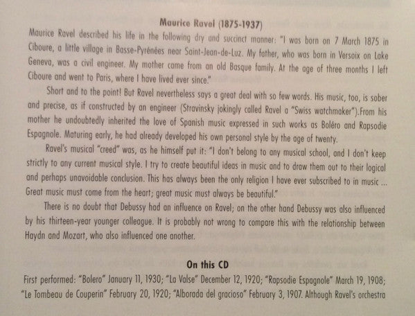 Maurice Ravel - Eduardo Mata, Dallas Symphony Orchestra : Bolero & Other Orchestral Works (CD, Comp)