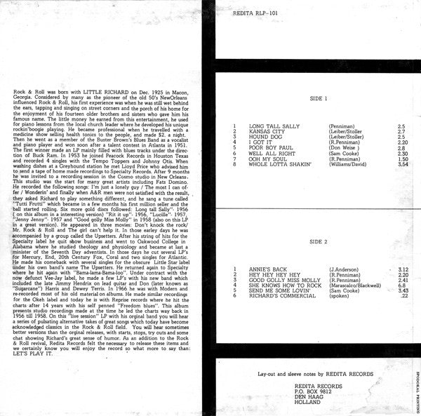 Little Richard : The Rare: Little Richard (LP, Comp, Unofficial)