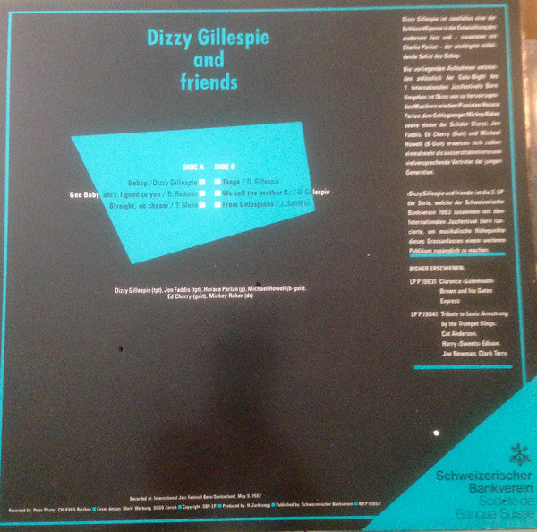 Dizzy Gillespie And His Friends* : Live In Concert  (LP, S/Edition)