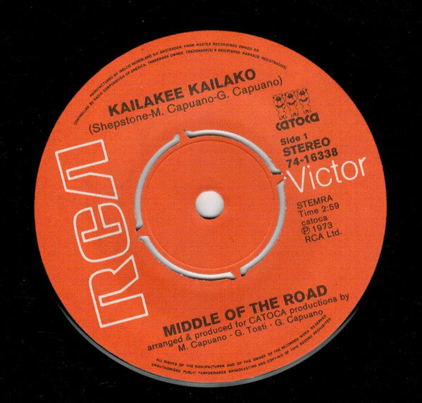 Middle Of The Road : Kailakee Kailako / Blind Detonation (7", Single)