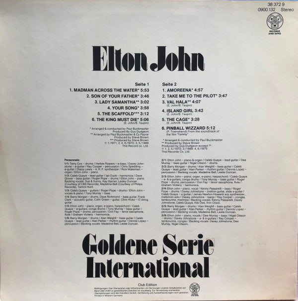 Elton John : Elton John (LP, Comp, Clu)