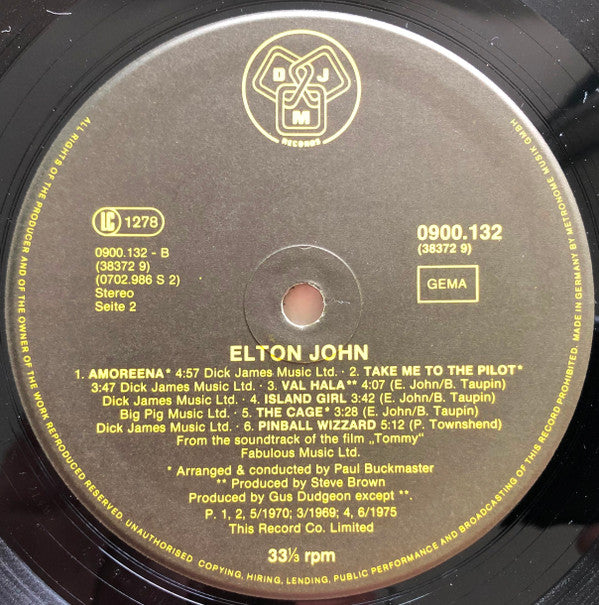 Elton John : Elton John (LP, Comp, Clu)