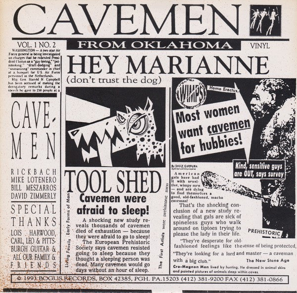 Cavemen From Oklahoma : Hey Marianne (Don't Trust The Dog) (7")