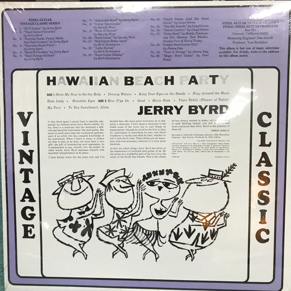 Jerry Byrd : Hawaiian Beach Party (LP, Album, RE)