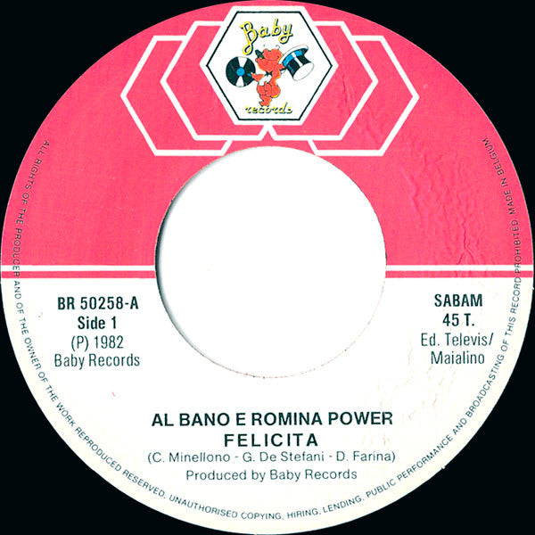 Al Bano & Romina Power : Felicitá   (7", Single)