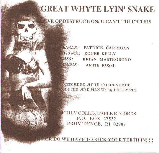 Great Whyte Lyin' Snake : Eve Of Destruction (7")