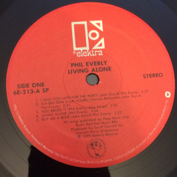Phil Everly : Living Alone (LP, Album, Spe)