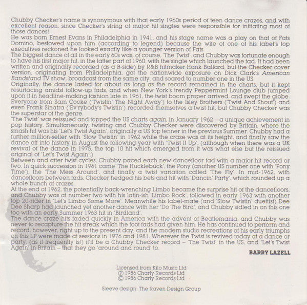 Chubby Checker : Still Twistin' (CD)