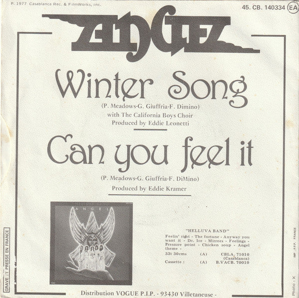 Angel (24) With The California Boys' Choir : Winter Song (7", Single)