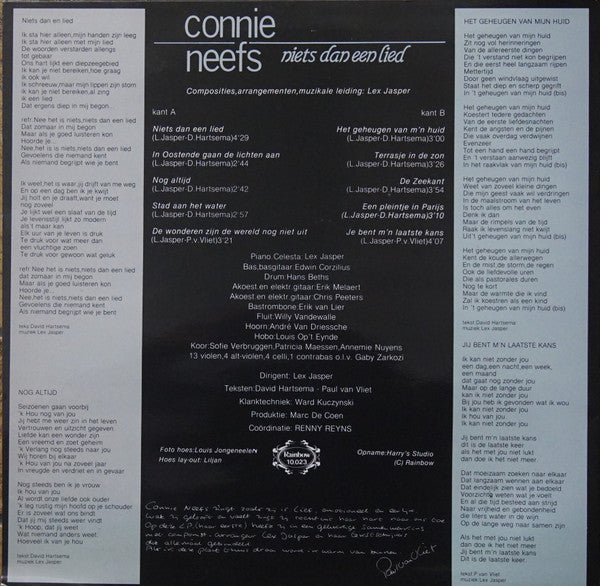 Connie Neefs : Niets Dan Een Lied (LP, Album)