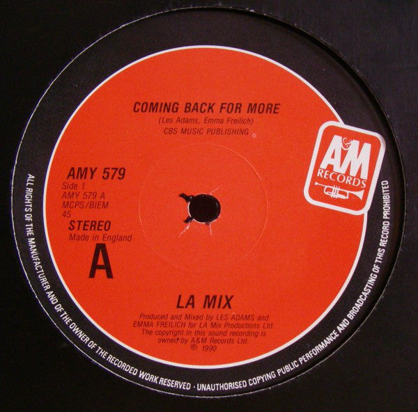 L.A. Mix : Coming Back For More (12")