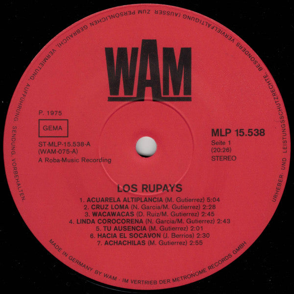 Rupay : Los Rupay (LP)
