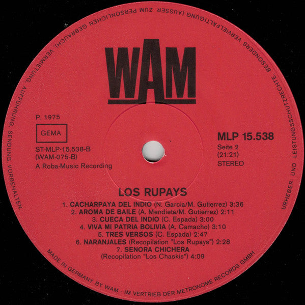 Rupay : Los Rupay (LP)