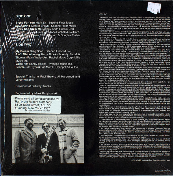 Mark Elf Trio : Elf: Mark Elf Trio Vol. 1 (LP)