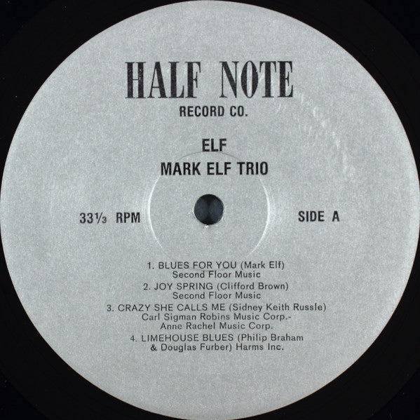 Mark Elf Trio : Elf: Mark Elf Trio Vol. 1 (LP)