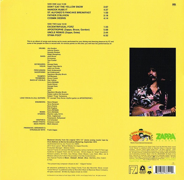 Frank Zappa : Apostrophe (') (LP, Album, RE, 180)