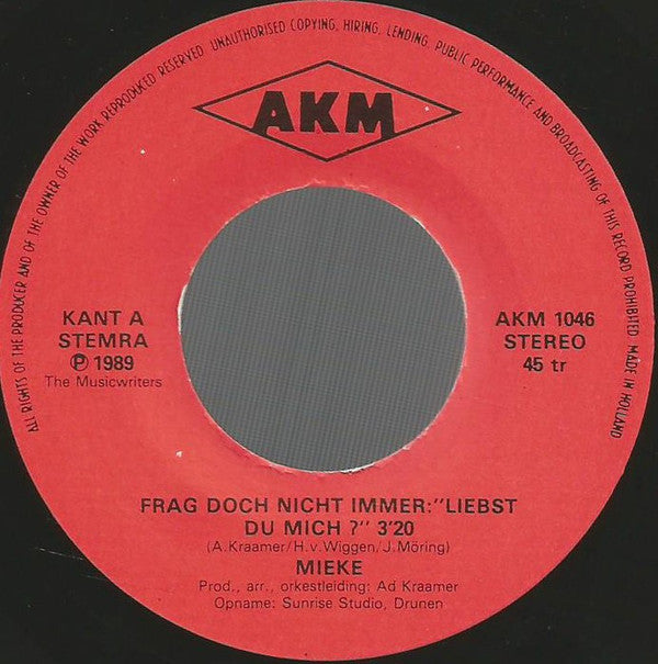 Mieke : Vraag Me Niet Of Ik Van Je Hou / Frag Doch Nicht Immer Liebst Du Mich (7", Single)