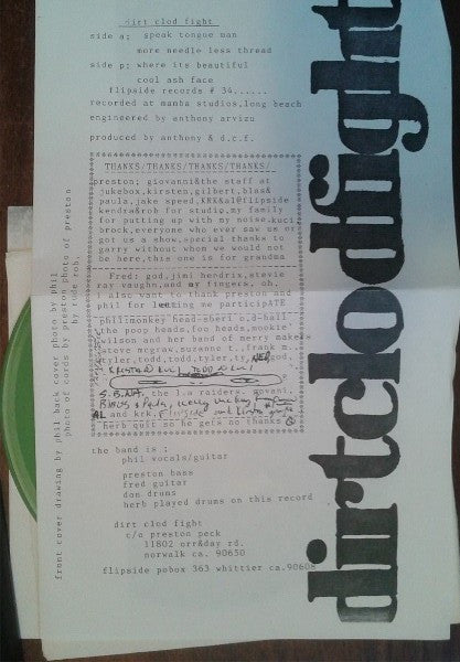 Dirt Clod Fight : Dirt Clod Fight (7", EP, Gre)