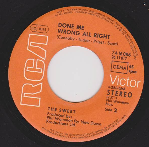 The Sweet : Co-Co (7", Single, RE)