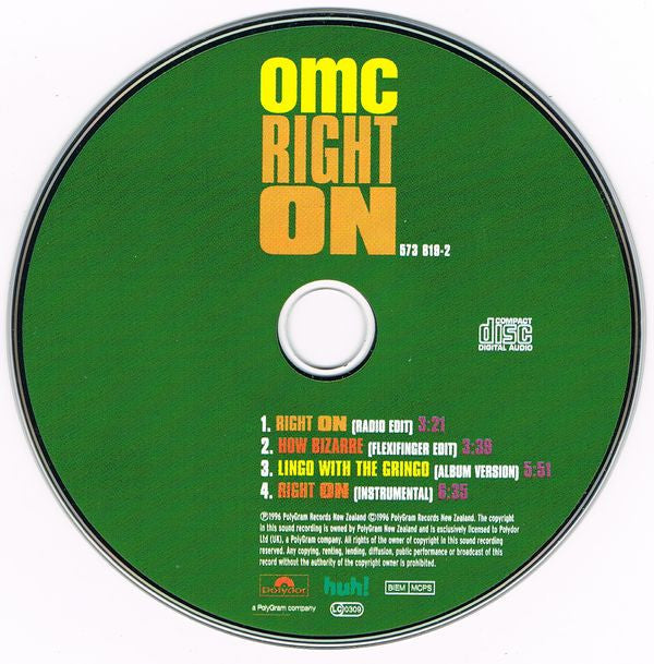 OMC : Right On (CD, Maxi)