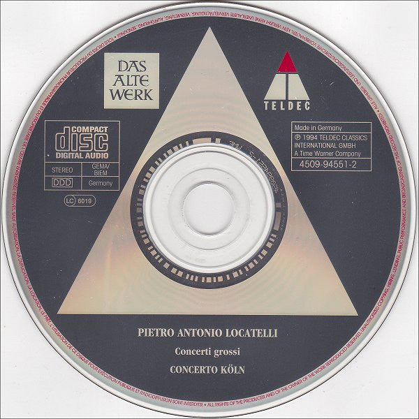 Pietro Antonio Locatelli - Concerto Köln : Concerti Grossi (CD, Album)