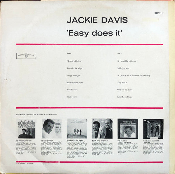 Jackie Davis : Easy Does It (LP, Album, Mono)