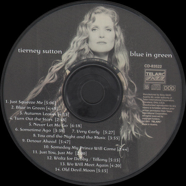 Tierney Sutton : Blue In Green (CD, Album)