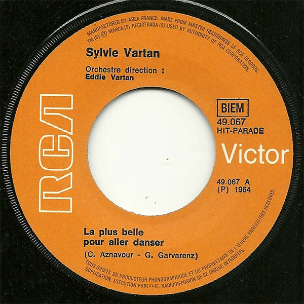 Sylvie Vartan : La Plus Belle Pour Aller Danser (7", Single)