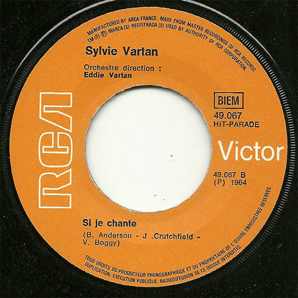 Sylvie Vartan : La Plus Belle Pour Aller Danser (7", Single)