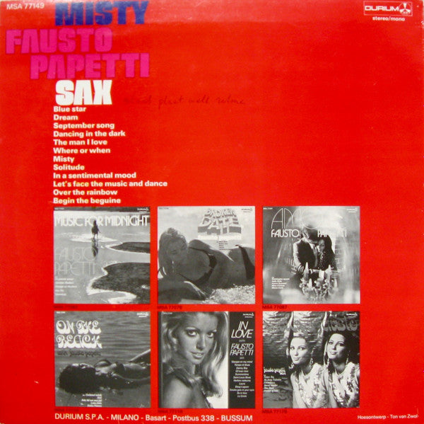 Fausto Papetti : Misty (LP, Album)