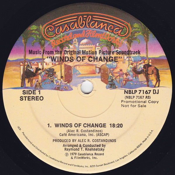 Alec R. Costandinos : Winds Of Change (A Musical Fantasy) (Music From The Original Motion Picture Soundtrack) (LP, Album, Promo, Kee)